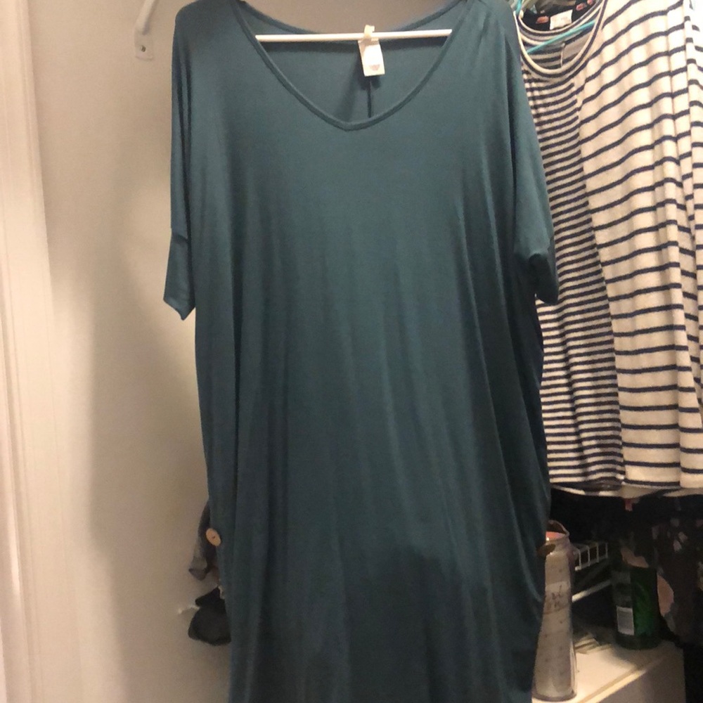Turquoise tunic dress